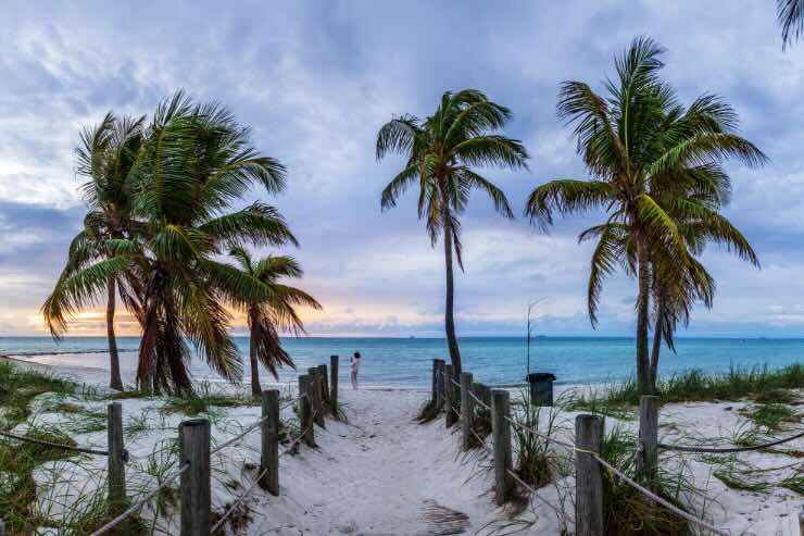 spiaggia con palme key west